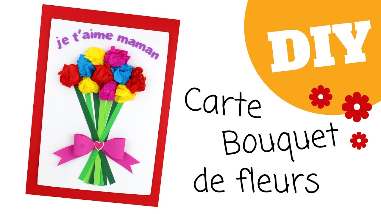 Carte retraite bouquet de fleurs fait main - Un grand marché