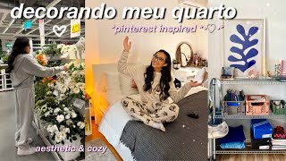 Decorando Meu Quarto Estilo Pinterestaesthetic Ikea Vlog & Organização