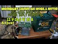 Membuat Charger Accu Mobil dan Motor Dari Power Supply komputer ||Adjust 12-14,5 Volt