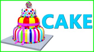 Birthday Cake 3D Cartoon video Animation | Happy Birthday Song for Kids | preschool &amp; Kindergarten