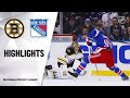 NHL Highlights | Bruins @ Rangers 10/27/19