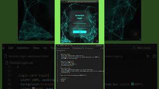 Animated Particle Login Dashboard | HTML CSS & JavaScript UI Design Tutorial 2025 #shorts