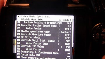 CHDK for the Canon SX40 HS: Extra Photo Operations Menu - Step Five - Override ISO