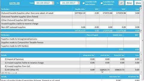 GSTR 3B Reports from Software
