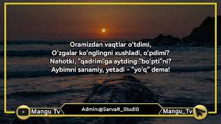 UZmir va Mira - Niqob (Lyrics Text) Telegram kanalimizdan yuklab oling T.me/Mangu_Tv