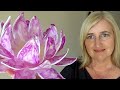 How to create a lotus flower using hot glue and resin
