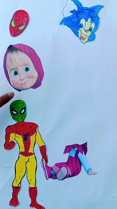 spiderman 🩵 Marsha Funny clip 🤣😆#batman #motupatlufun #spiderman #littlesingham #marsha