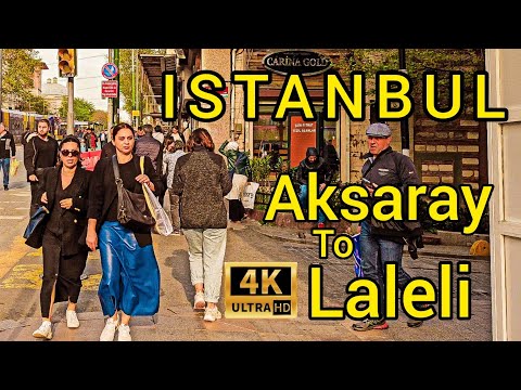 Aksaray to Laleli walking tour, ISTANBUL,2023 |4K