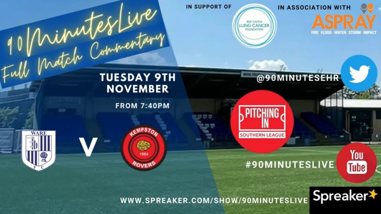 NON LEAGUE HIGHLIGHTS of the SOUTHERN LEAGUE game between WARE FC  and KEMPSTON ROVERS