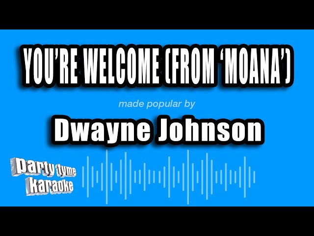 Dwayne Johnson - You're Welcome (From 'Moana') (Karaoke Version)