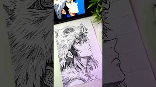 Inosuke Hashibira 🐗 Drawing With Boar Mask🔥✍️| Demon Slayer Anime Drawing #shorts #drawing  #anime