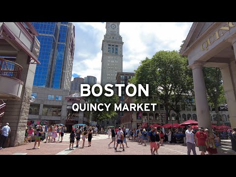 Quincy Market Boston Saturday Vibes Food Hall Tour 4K