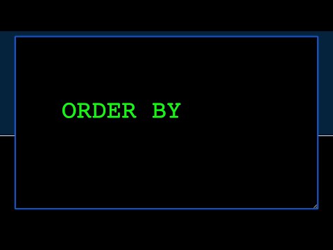Visual SQL Tutorial - ORDER BY clause