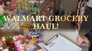 $750.00 WALMART GROCERY HAUL! FOOD STORAGE ROOM WALK THROUGH FOR FINAL STOCK UP! MENU FOR THE WEEK!🌸