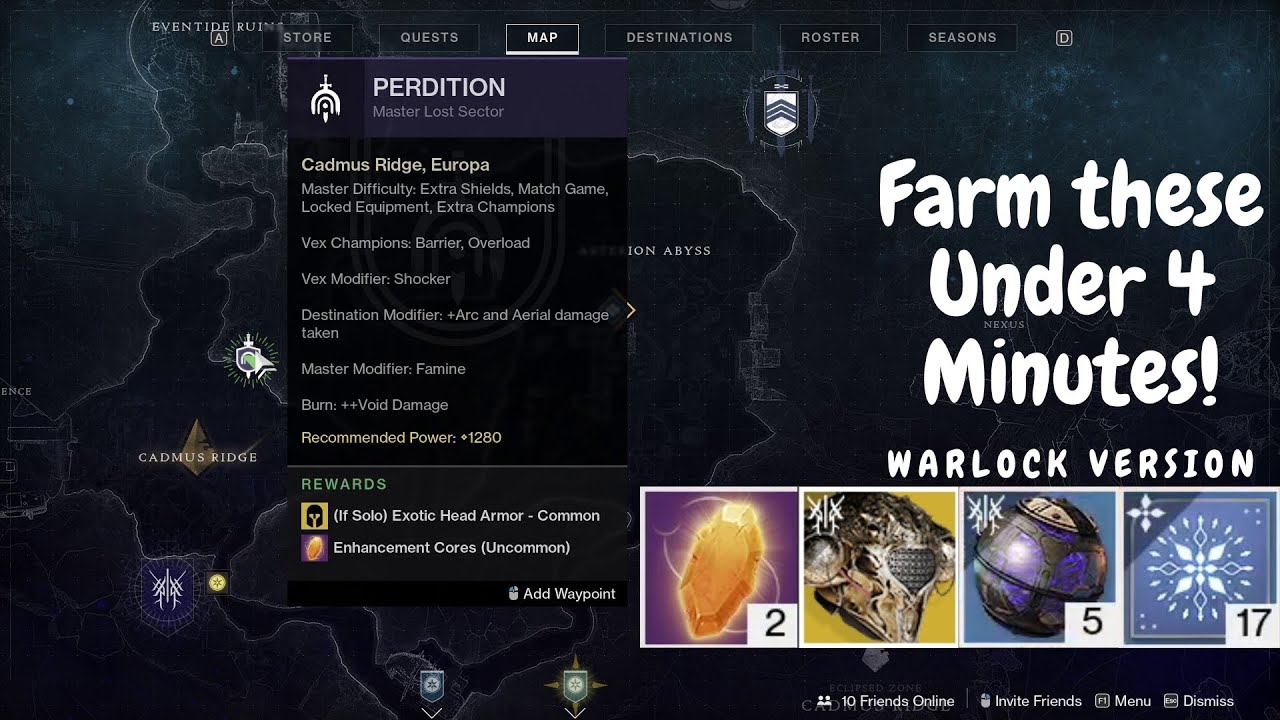 Solo Master Perdition farm under 4 minutes (Warlock) | Destiny 2