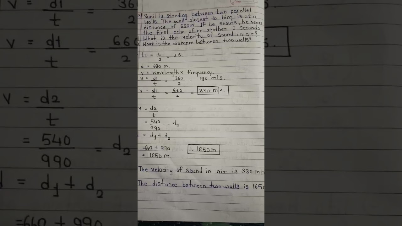 9th lesson 12.study of sound Excercise