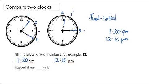 Determine beginning, ending and elapsed time using two clocks