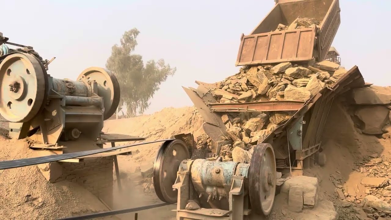 	“Massive Stone Crushing Scene in Field | Real Life Crusher Work” Mazdoor Hard Work” 