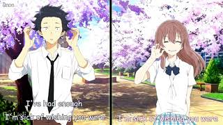 I hate love (Nightcore) - Lyrics (Switching vocals)🎶