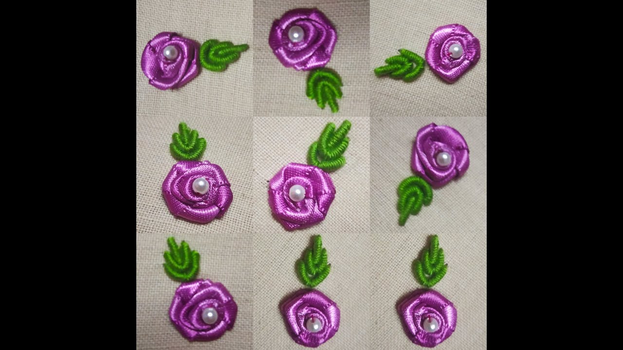 284Beautiful and elegant scattered motif with satin ribbon (Hindi/Urdu