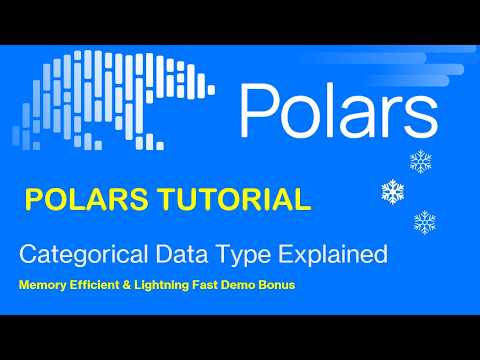 Polars DataFrame Tutorial 16:  Categorical Data Type Explained  Speed and Memory Demo