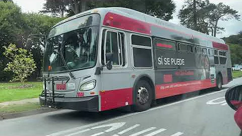 San Francisco’s Muni Bus Route 44 O’Shaughnessy Passing By Golden Gate Park In 4K
