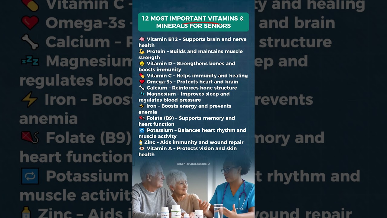 12 Essential Vitamins Seniors Should Never Skip