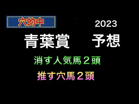 【競馬予想】 青葉賞 2023 予想