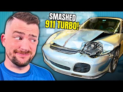 Repairing a CRASHED Porsche 911 Turbo! Custom Car Build, Metal Repair (Part 1)