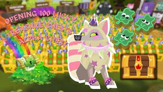 I OPENED 100 LUCKY CHESTS (& an Alpha Chest) | ANIMAL JAM PLAY WILD