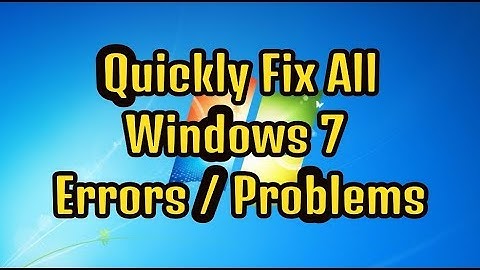 How to Fix all Windows 7 Errors without Using Software | 2 Simple Way