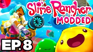 BLUE TELEPORTER, ANCIENT RUINS GATE, OVERGROWTH GARDENS, APIARIES!!!  Slime Rancher Modded Ep.8