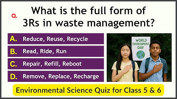 Environmental Science Quiz for Class 5 & 6 | 25 Questions | World Environment Day Quiz Preparation🌍💡