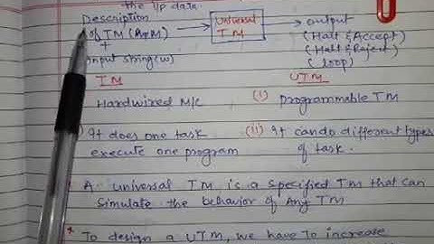 Universal Turing Machine, Part-2,TOC, Unit-4, CSE, Raza Shashi, MITRC Alwar