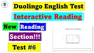Duolingo English Test - Interactive Reading - Practice  6