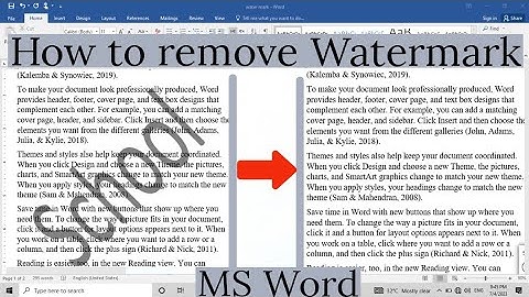 How to Remove Watermark In MS Word | Remove Watermark in MS Word | How to Delete Watermark in Word