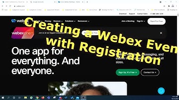 Creating Webex Events