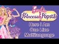 Barbie the princess and the popstar  here i am one line multilanguage