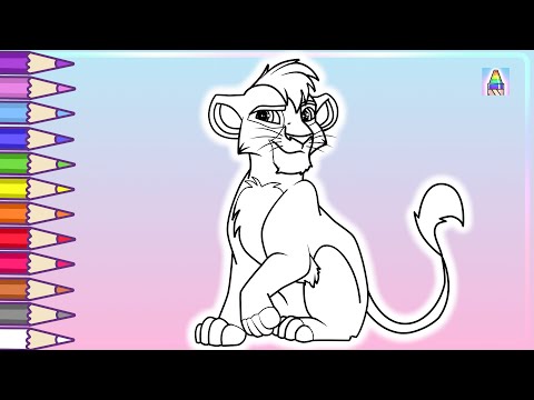 Как нарисовать КОВУ из мультика Король Лев | Coloring Kids