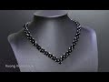 Black necklace || Super easy for beginners || Jewelry making at home || DIY beaded necklace