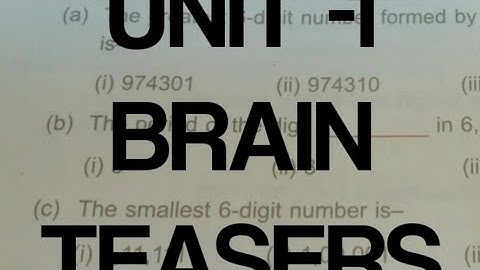 DAV public school class 4 mathematics unit 1 brain teasers