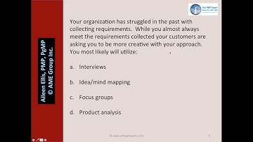 PMP Exam- Creative way to collect requirements with Aileen Ellis