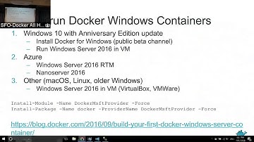 Docker SF Meetup #49, Video 1 of 2: Docker for Windows Server 2016
