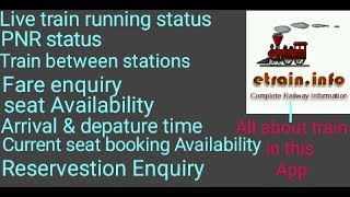 How to check your train live train running status (all about train in this app) screenshot 4