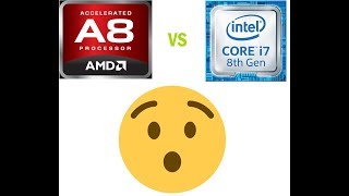 AMD A8 7410 VS INTEL I7 8750H CPU PROCESADOR