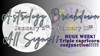 ALL SIGNS! - Astrology Breakdown Jan 5th - Jan 11th!!