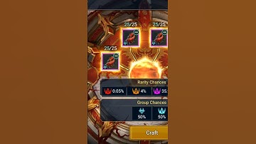 Crafting A Relic In The Forge Using Materials From Chaos Awakes Event In RAID Shadow Legends