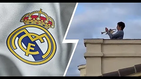 Madridista's emotional trumpet play to Real Madrid Decima anthem from balcony