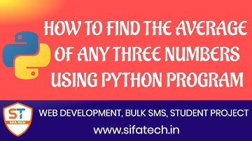 How to find the average of any three numbers using python prgram