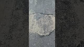 Холодный асфальт ROCKPHALT через 10 дней. Ямочный ремонт своимы руками